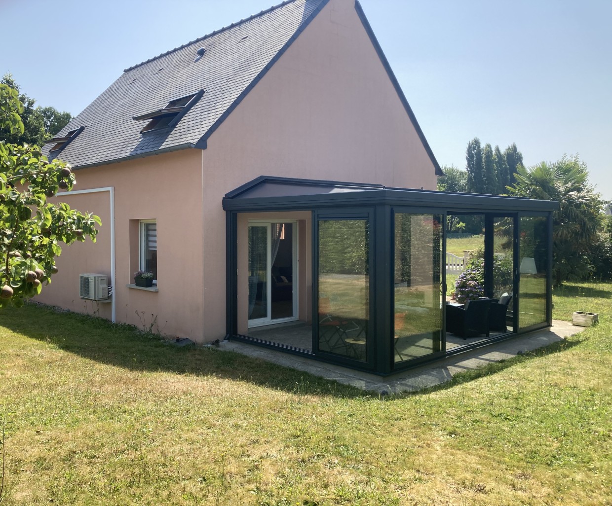 Véranda en aluminium à Ruffiac