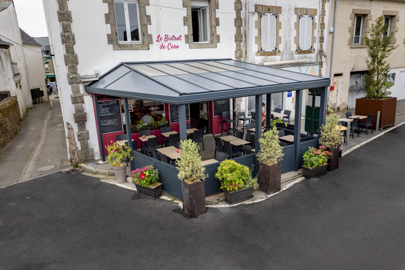 Préau en aluminium à Sarzeau